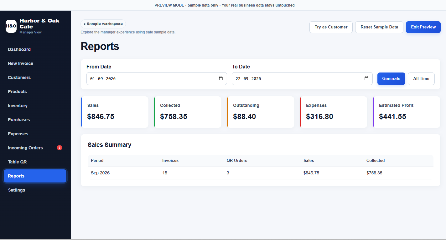Invoice closed and payment recorded